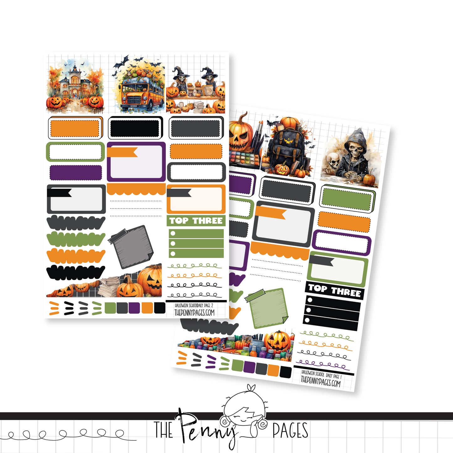 Halloween School  - Daily Pages