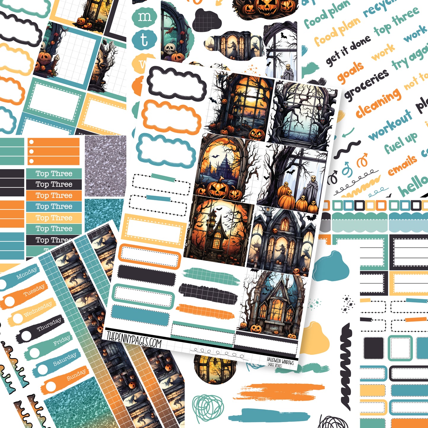 Halloween Windows  - B6 vertical weekly kit