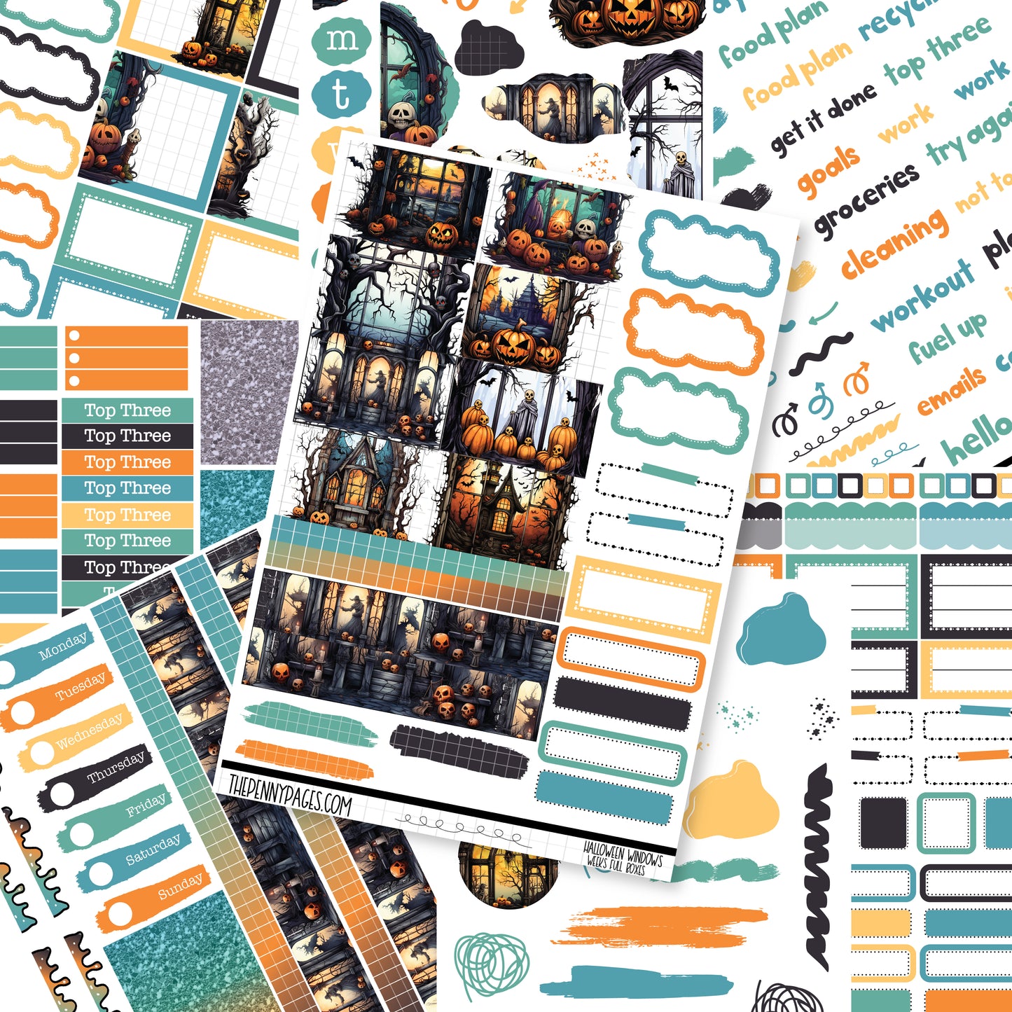 Halloween Windows - Weeks vertical weekly kit