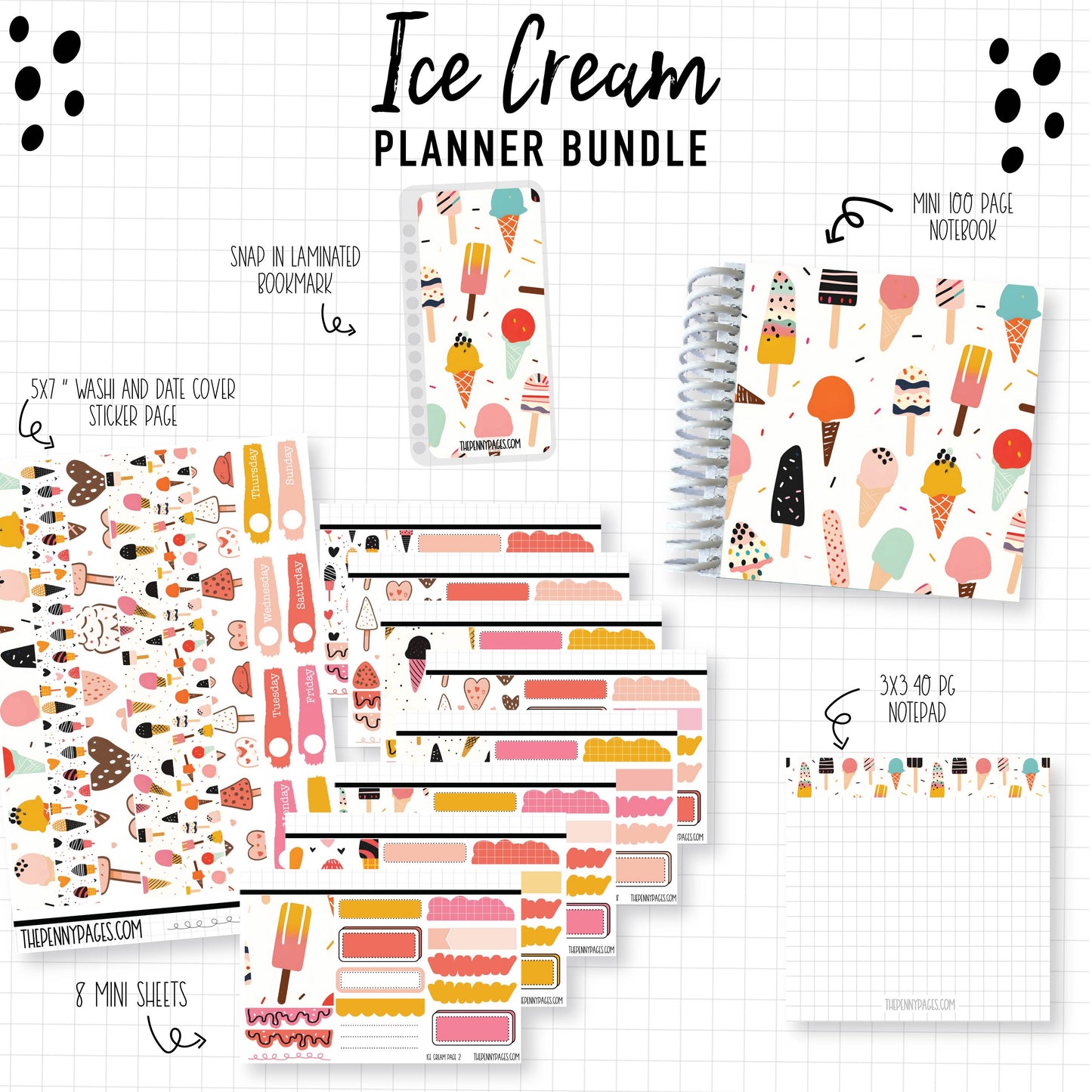 Ice Cream - Planner Bundle