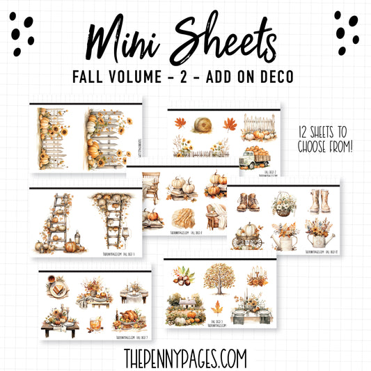Mini Sheets - Volume 2 - Fall themed Deco