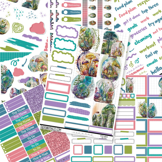 Potted Worlds   - B6 vertical weekly kit