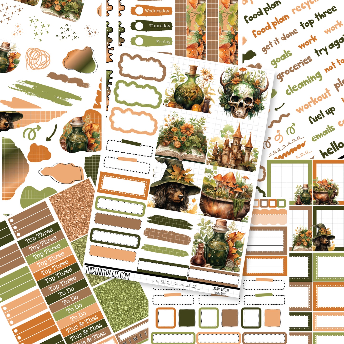 Earthy Potions  - B6 vertical weekly kit