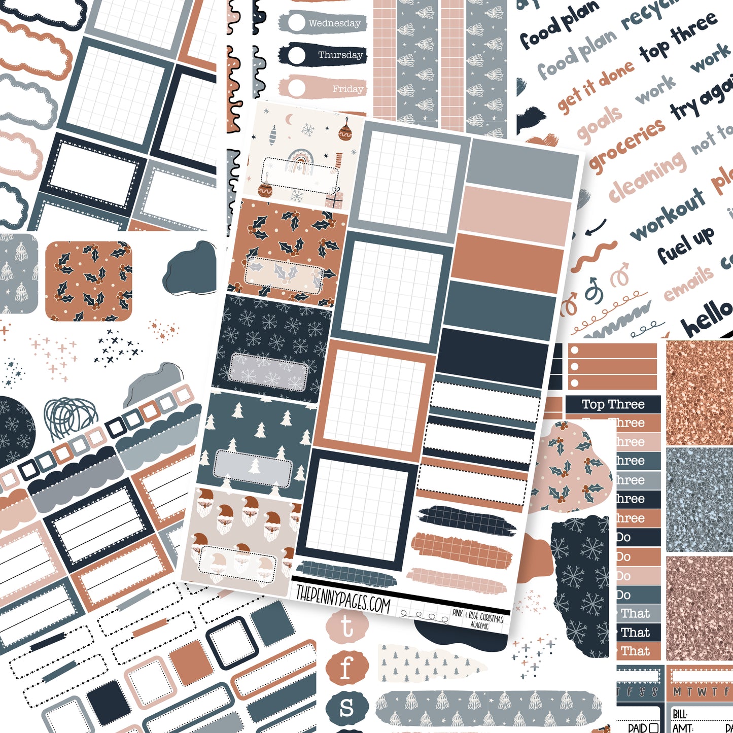 Pink & Blue Christmas - Pentrix weekly kit