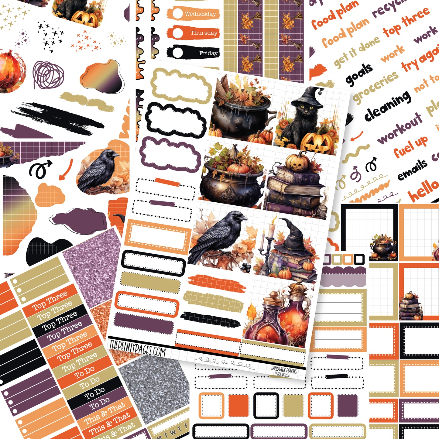 Halloween Potions  - B6 vertical weekly kit