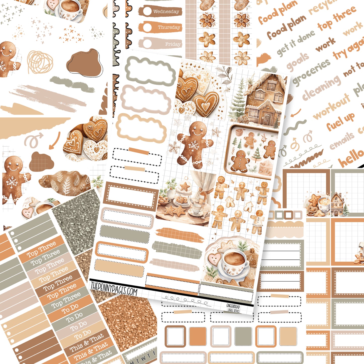 Gingerbread - B6 vertical weekly kit