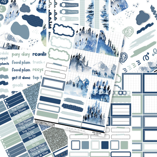 Winter Landscapes  - B6 vertical weekly kit