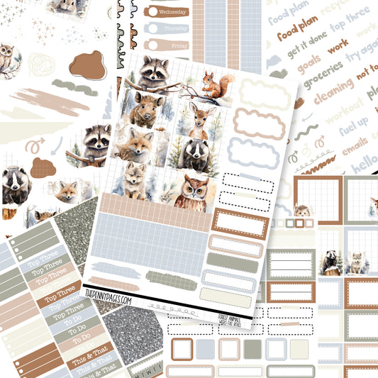 winter animals - Weeks vertical weekly kit