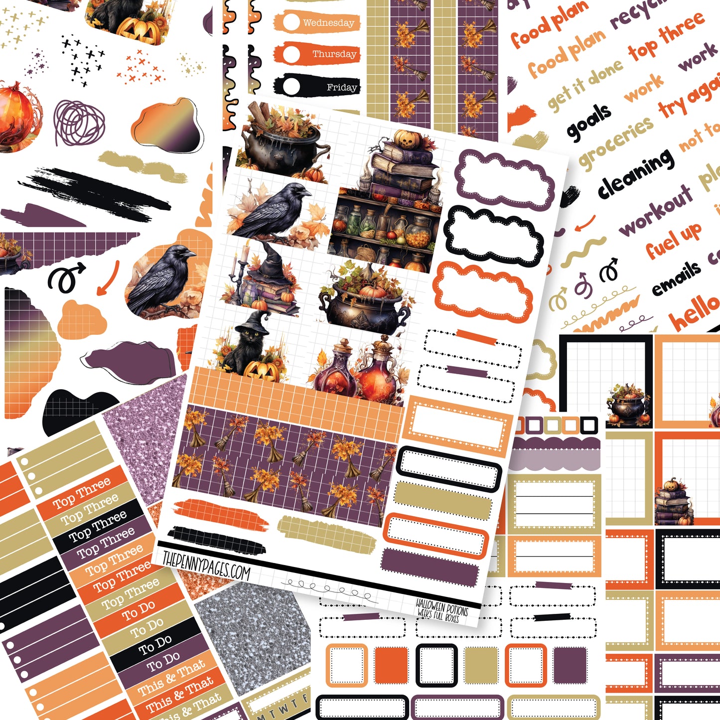 Halloween Potions - Weeks vertical weekly kit