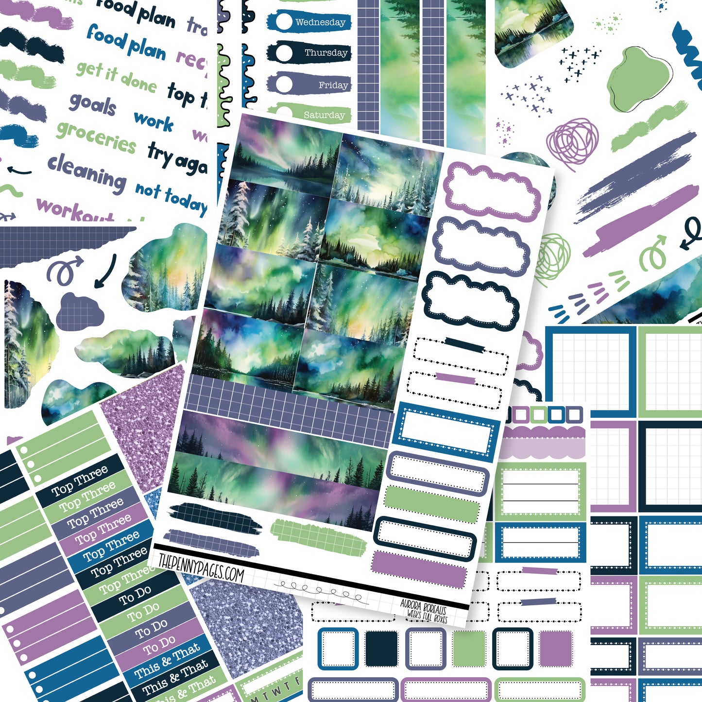 Aurora Borealis - Weeks vertical weekly kit