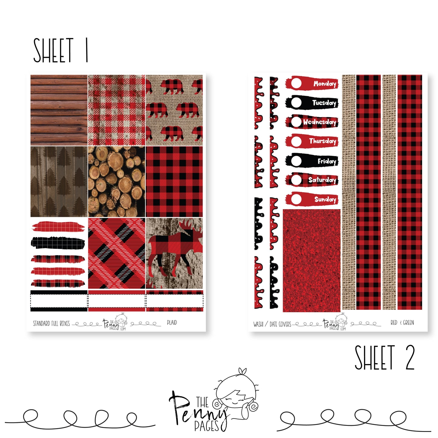 Plaid - A5 weekly ( 1.3")