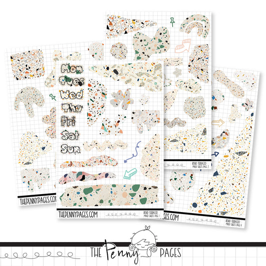 Mixed Journal Pages - Boho Terrazzo