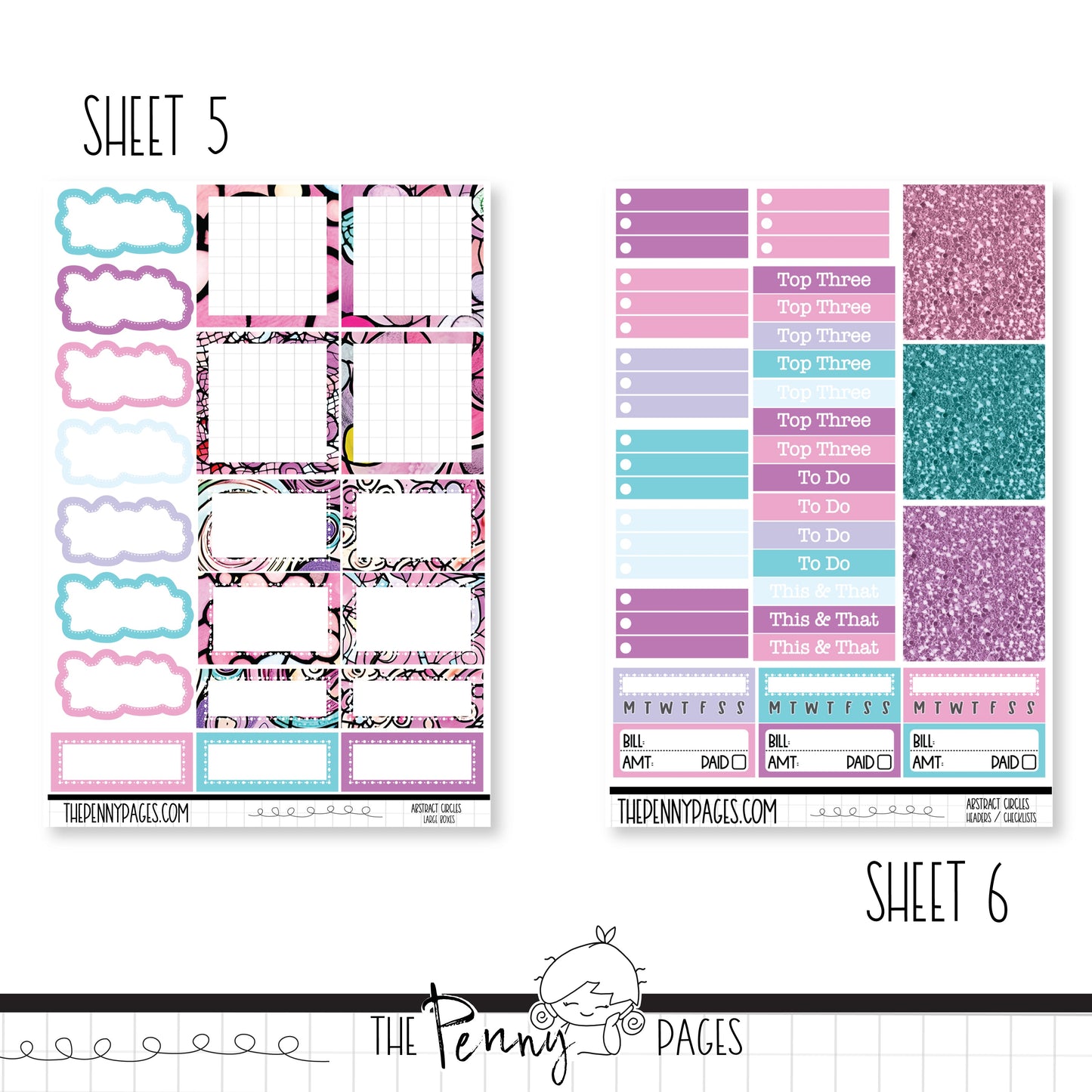 Abstract Circles - A5 weekly ( 1.3")