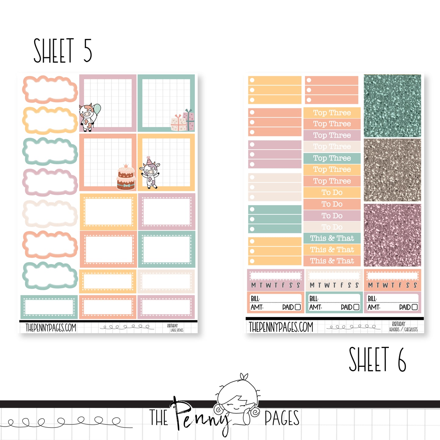 Millie Birthday - Weeks vertical weekly kit