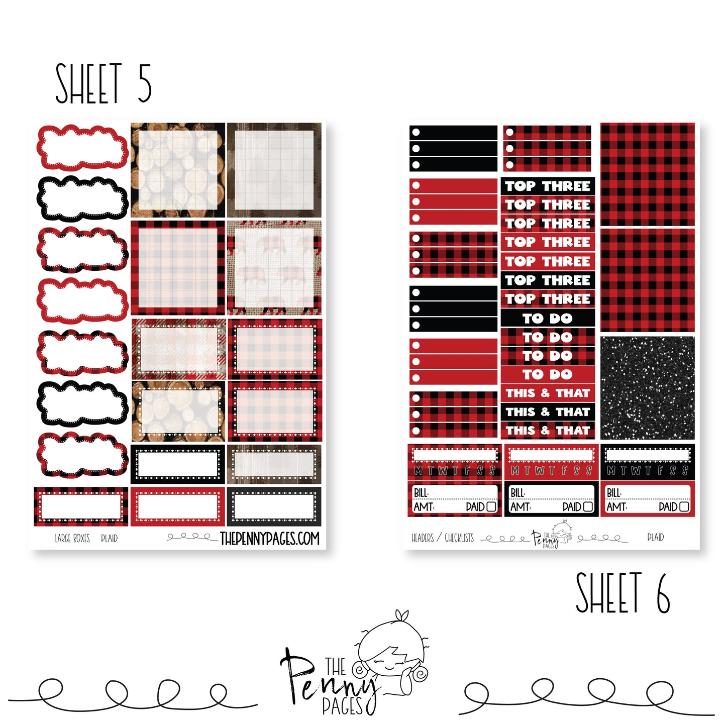 Plaid - A5 weekly ( 1.3")