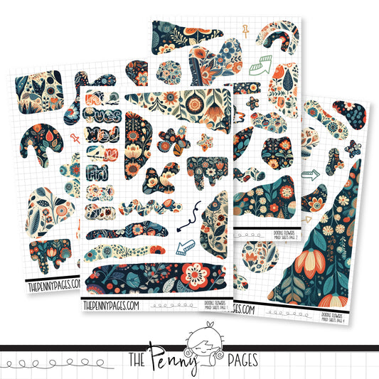 Mixed Journal Pages - Doodle Flower