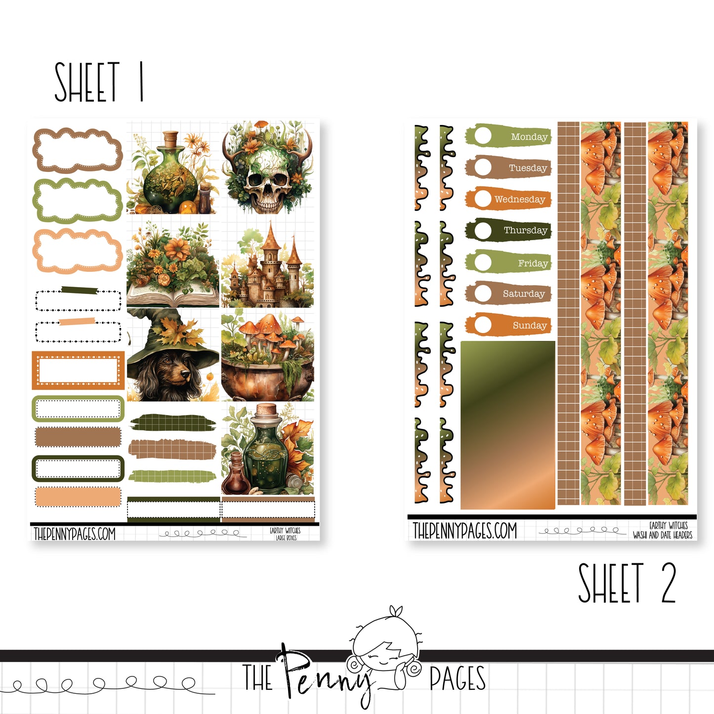 Earthy Potions  - B6 vertical weekly kit