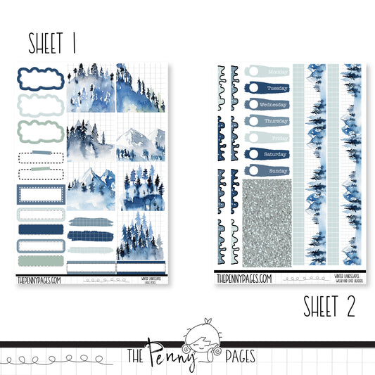 Winter Landscapes  - B6 vertical weekly kit