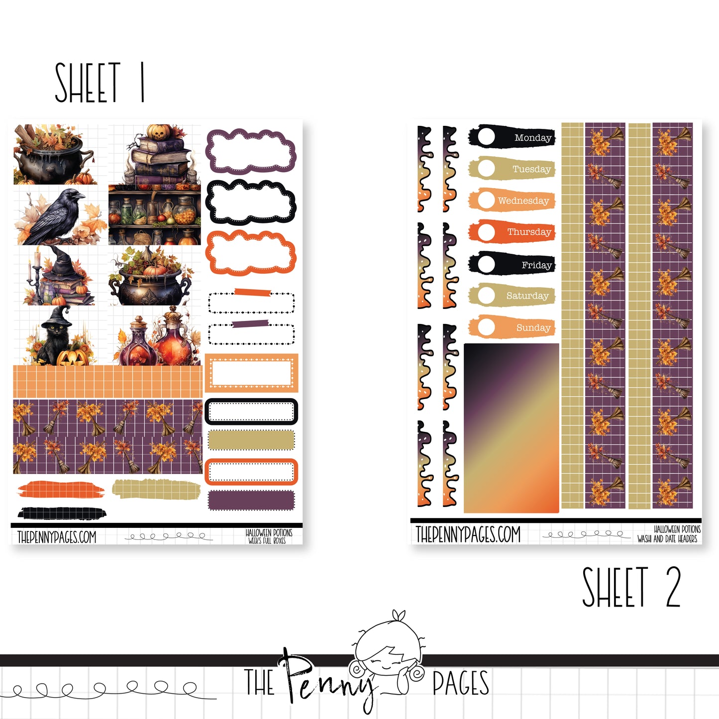 Halloween Potions - Weeks vertical weekly kit