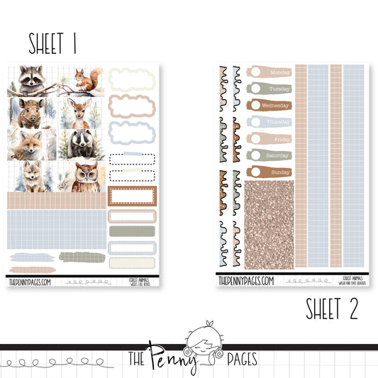 Forest Animals - Weeks vertical weekly kit