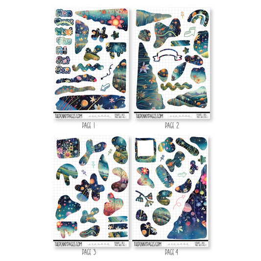 Mixed Journal Pages - Flowers & Hills