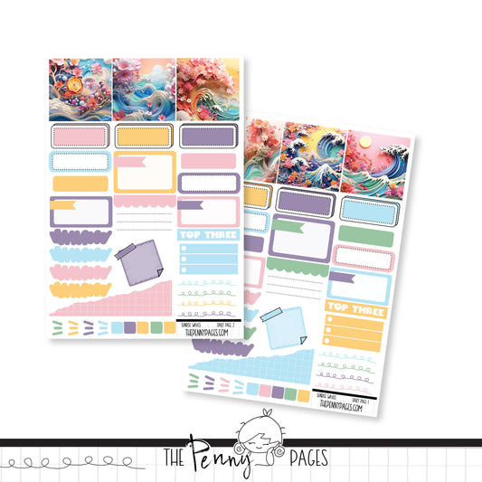 Sun Rise Waves  - Daily Pages