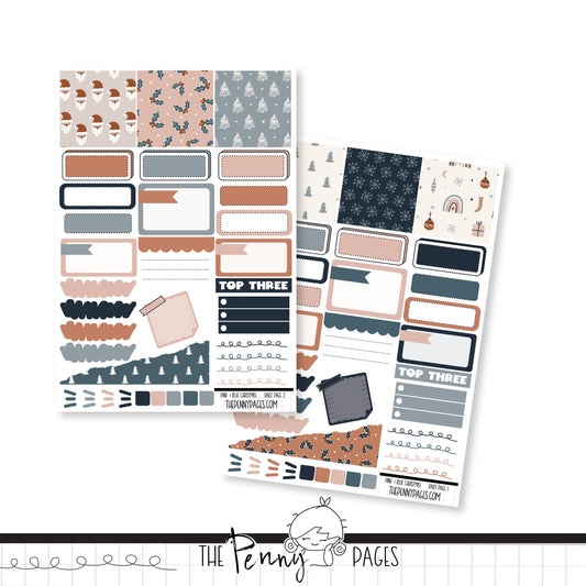 Pink & Blue Christmas  - Daily Pages