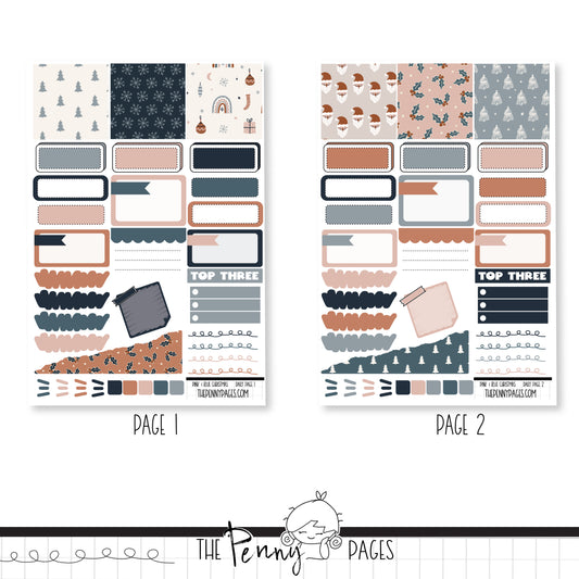Pink & Blue Christmas  - Daily Pages