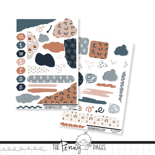 Pink & Blue Christmas - Journaling Kit