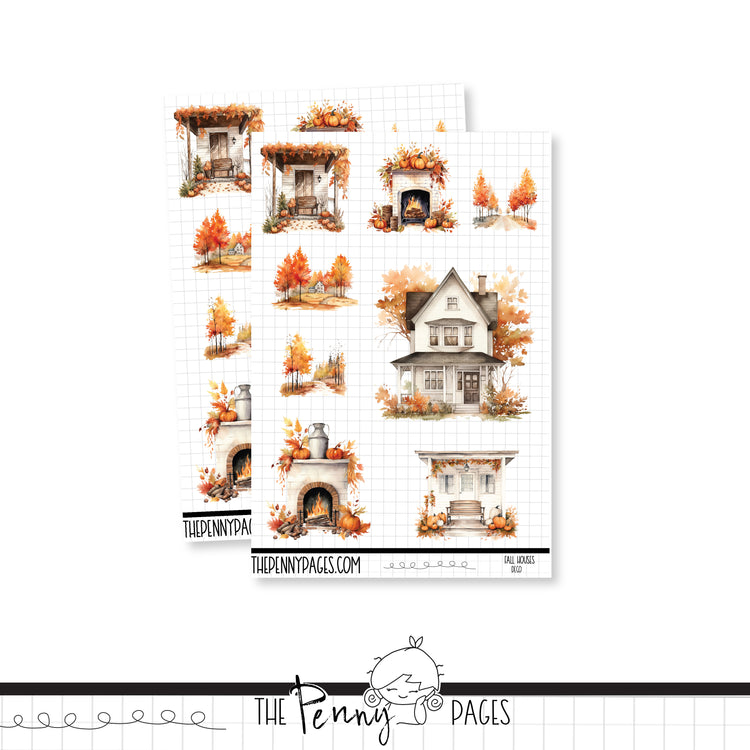 *Limited* Fall Houses - Deco sheet