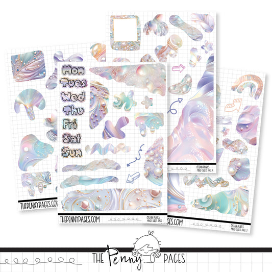 Mixed Journal Pages - Ocean Pearls