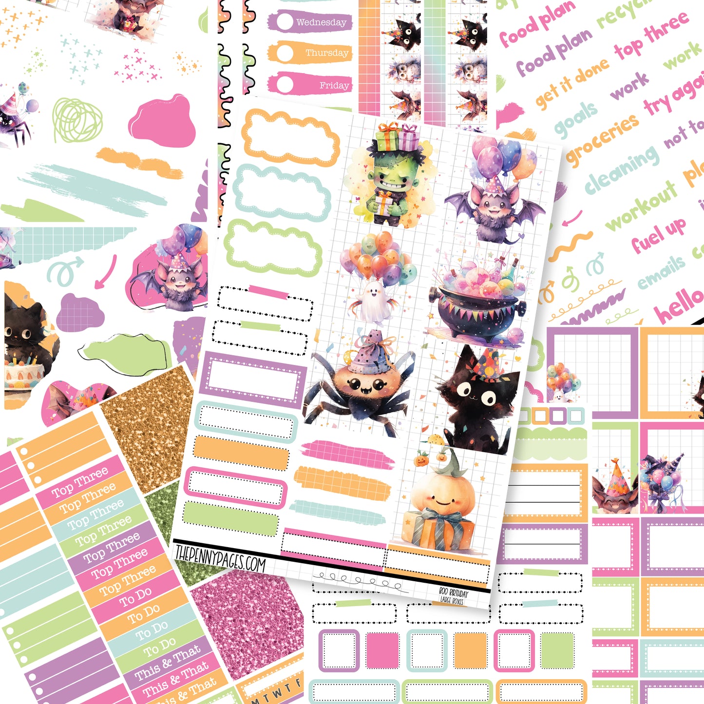 Boo Birthday  - B6 vertical weekly kit