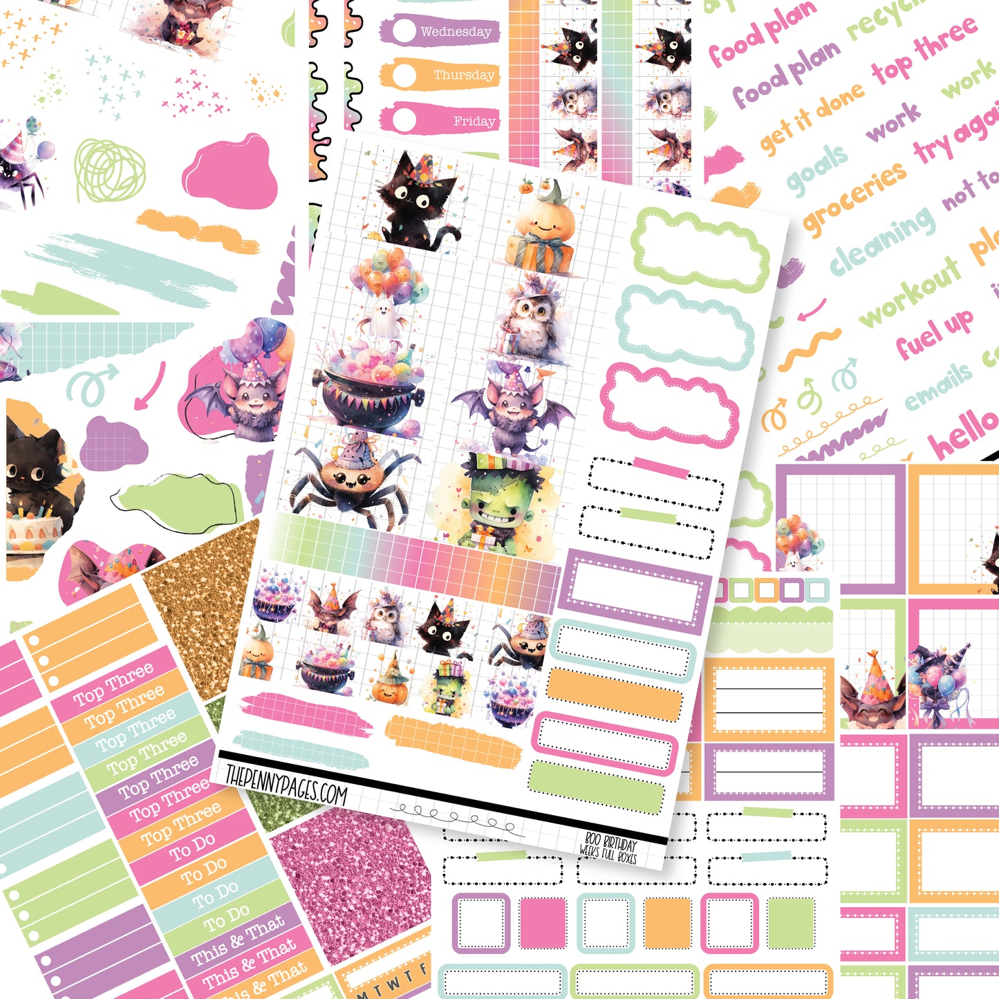 Boo Birthday - Weeks vertical weekly kit