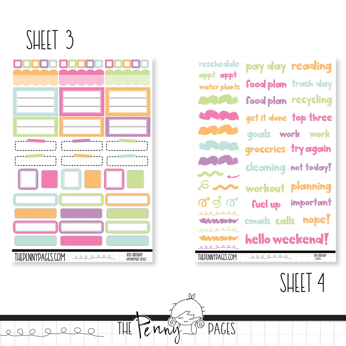 Boo Birthday - Weeks vertical weekly kit