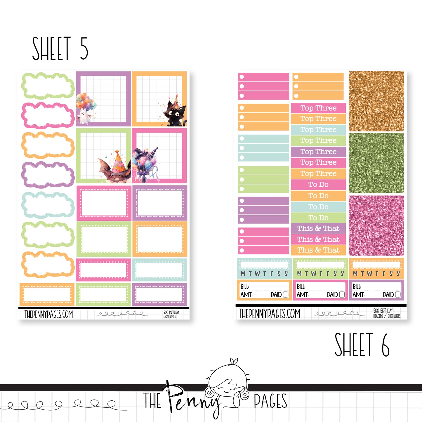 Boo Birthday - Weeks vertical weekly kit