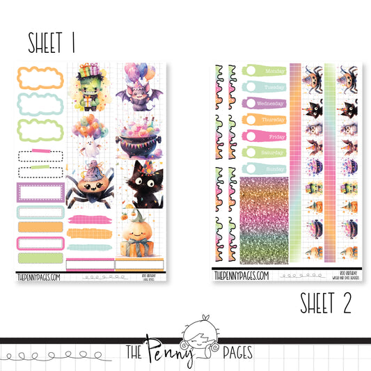 Boo Birthday  - B6 vertical weekly kit