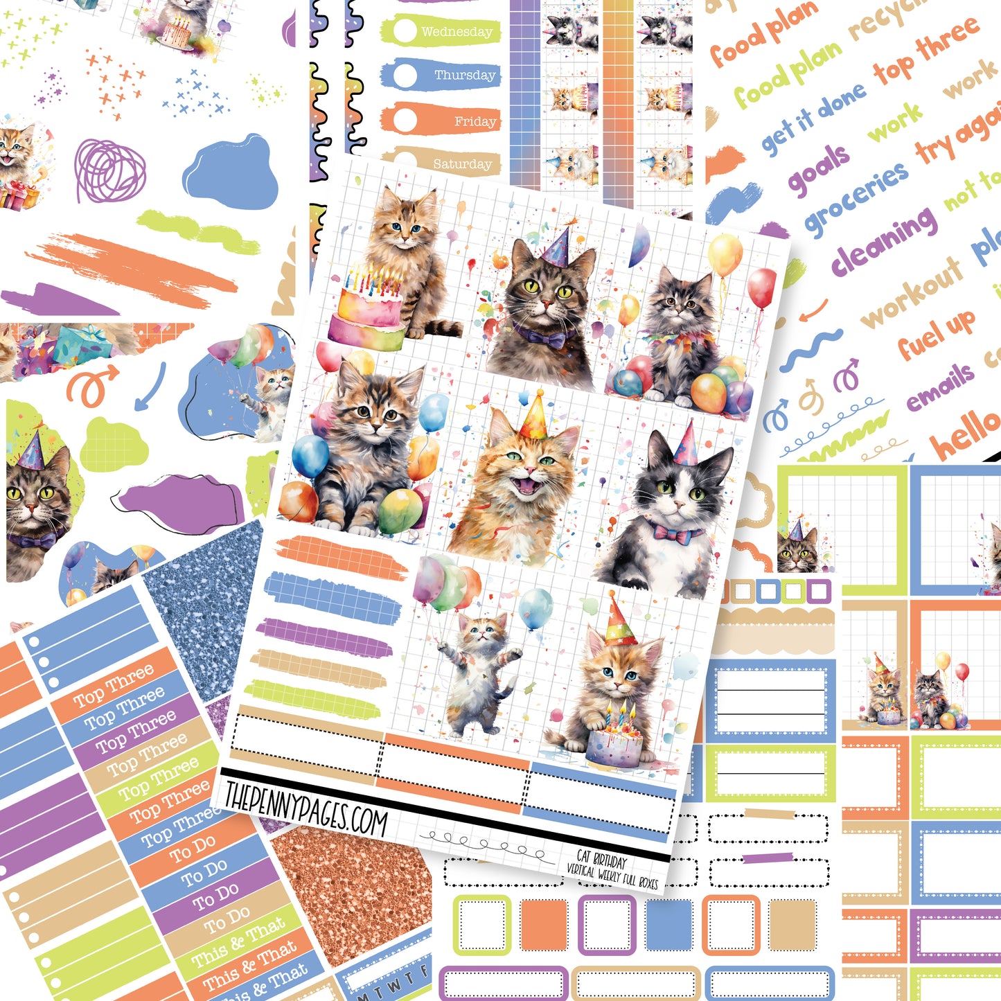 Cat Birthday - Standard Vertical / A5W or A5