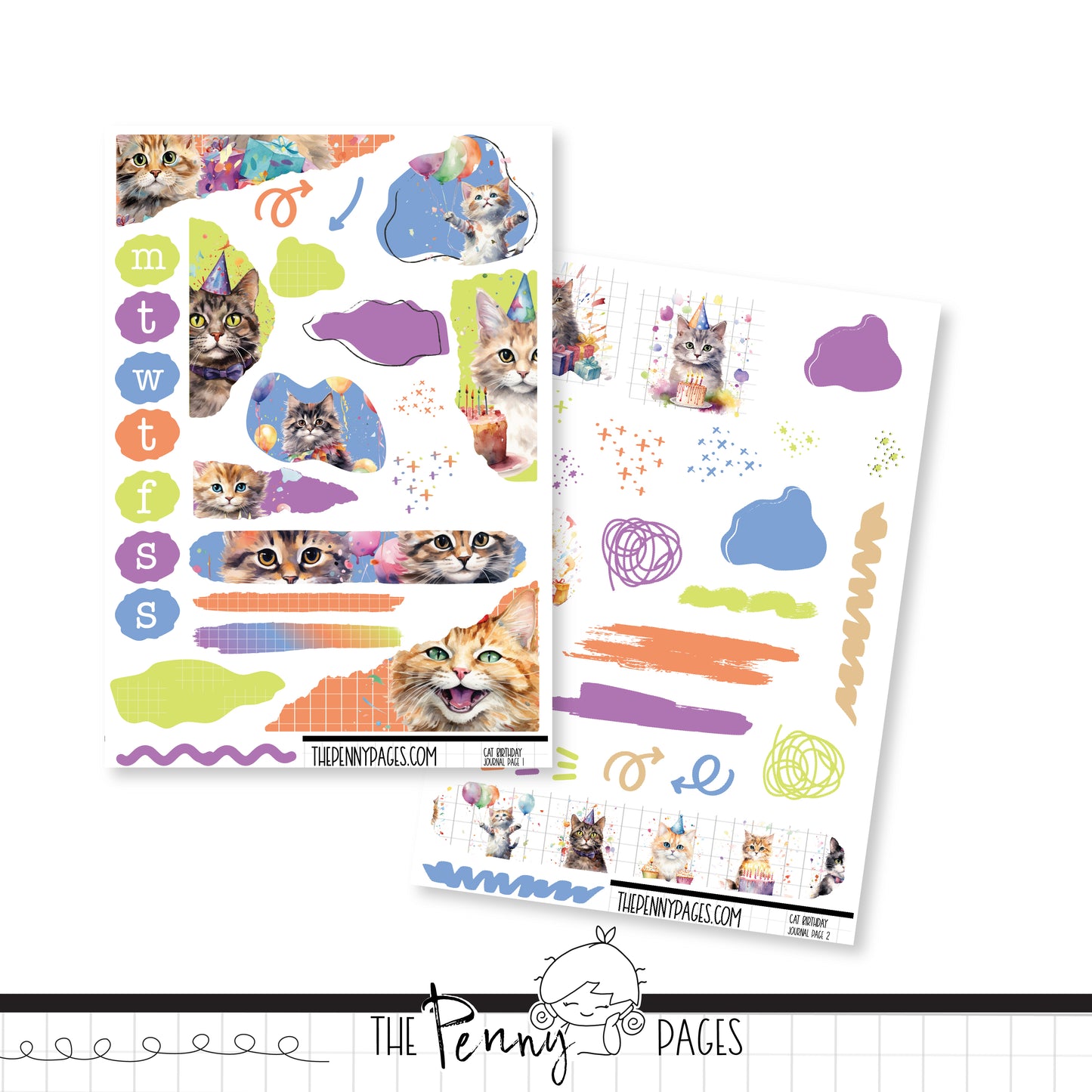 Cat Birthday- Journaling Kit