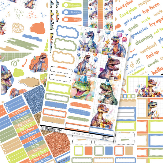 Dino Birthday  - B6 vertical weekly kit