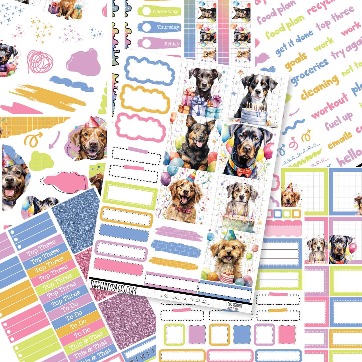 Dog Birthday  - B6 vertical weekly kit