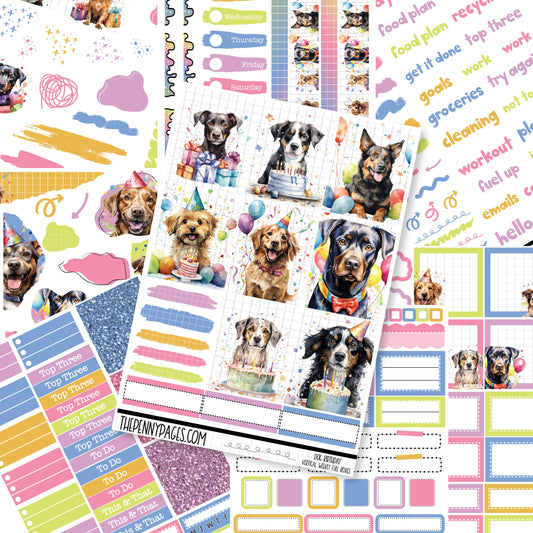 Dog Birthday - A5 weekly ( 1.3")