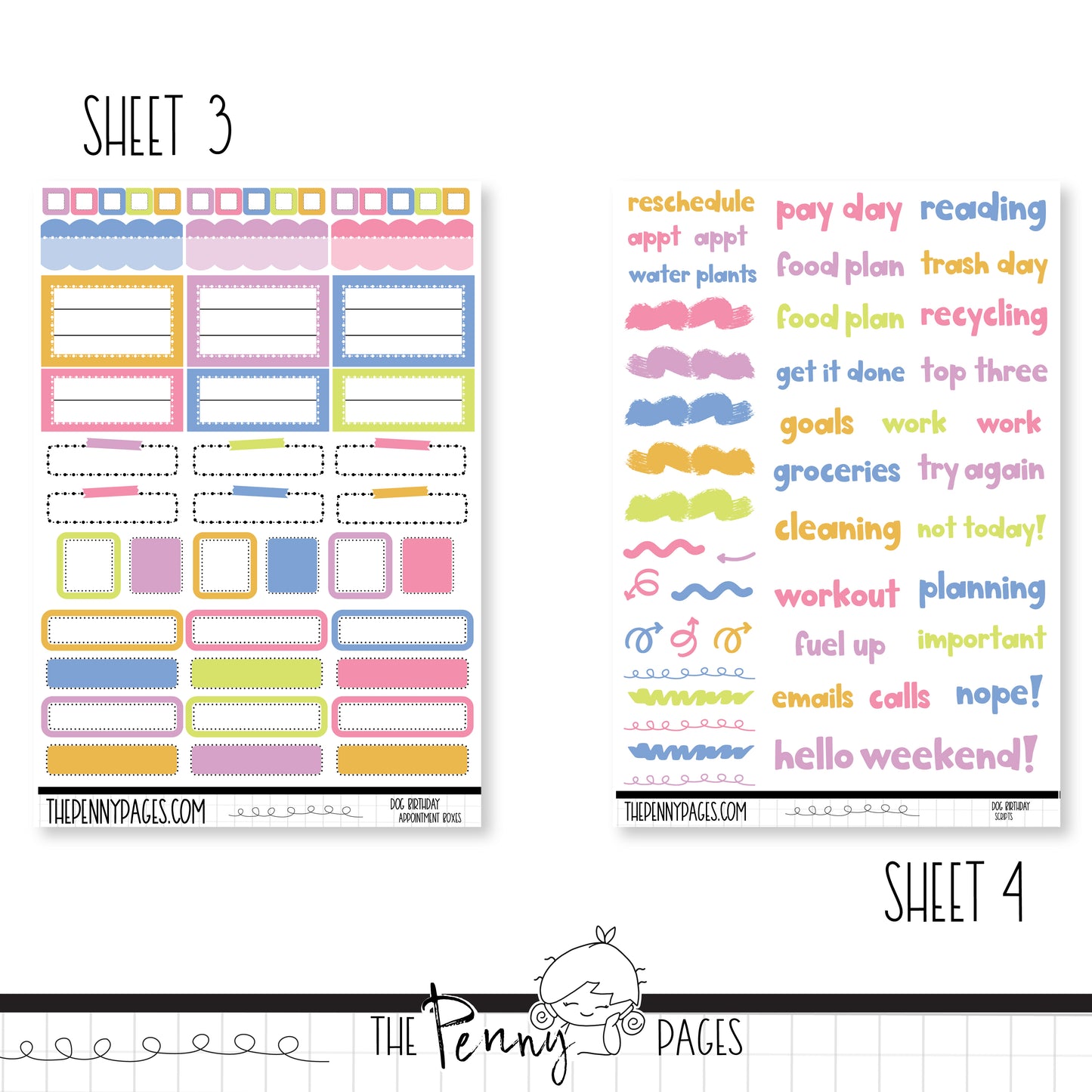 Dog Birthday  - B6 vertical weekly kit