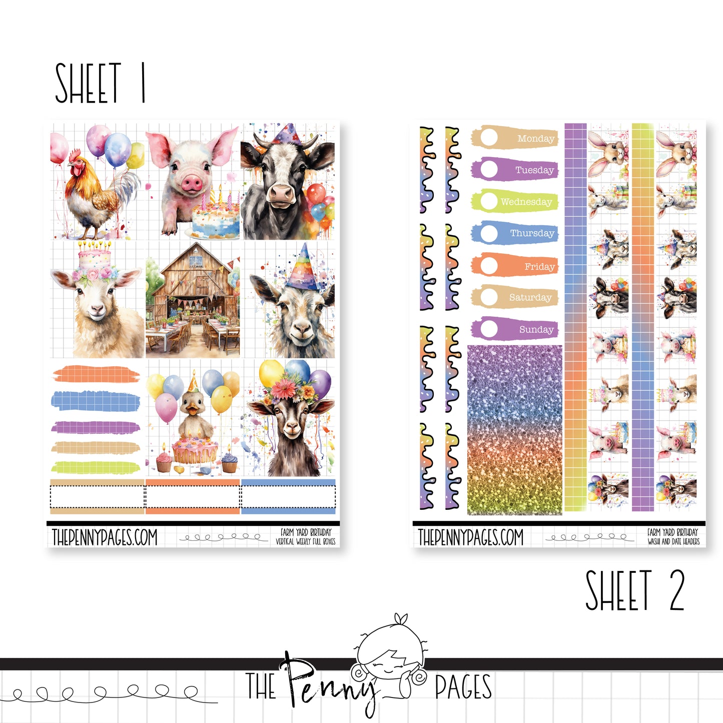 Farm Yard Birthday - Standard Vertical