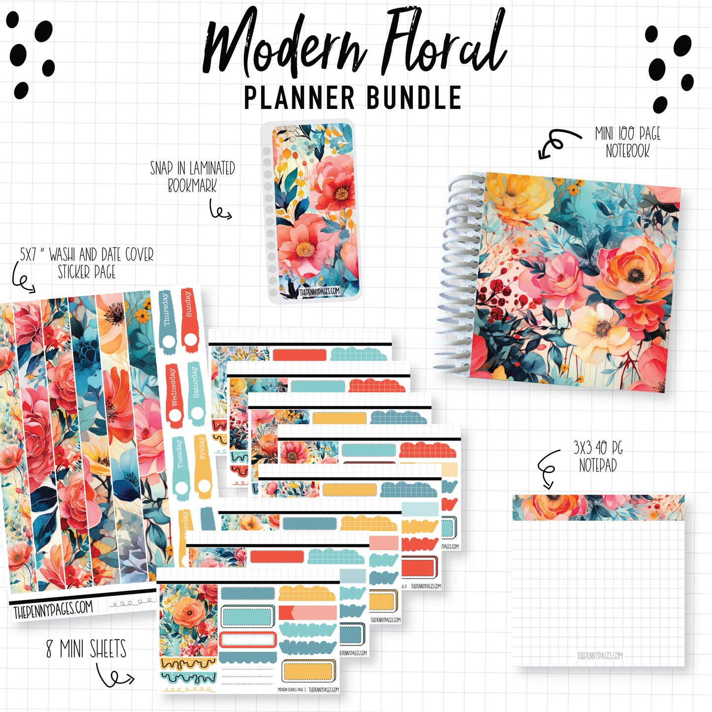 Modern Florals - Planner Bundle