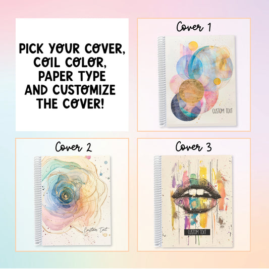 Notebook Planner - Pastel Abstract Rainbow