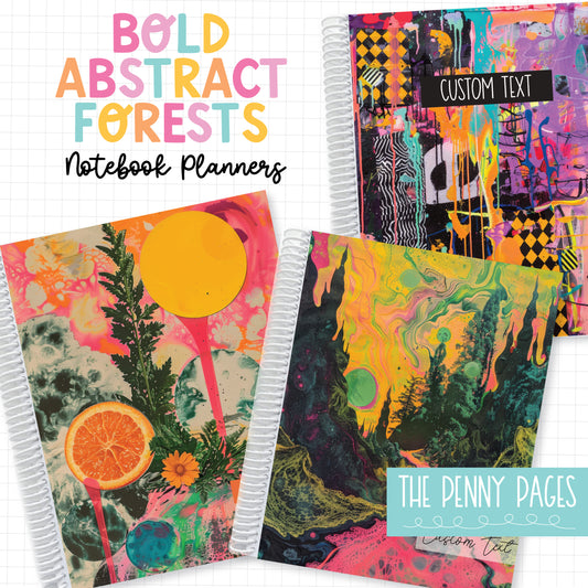 Notebook Planner - Bold Abstract Forests