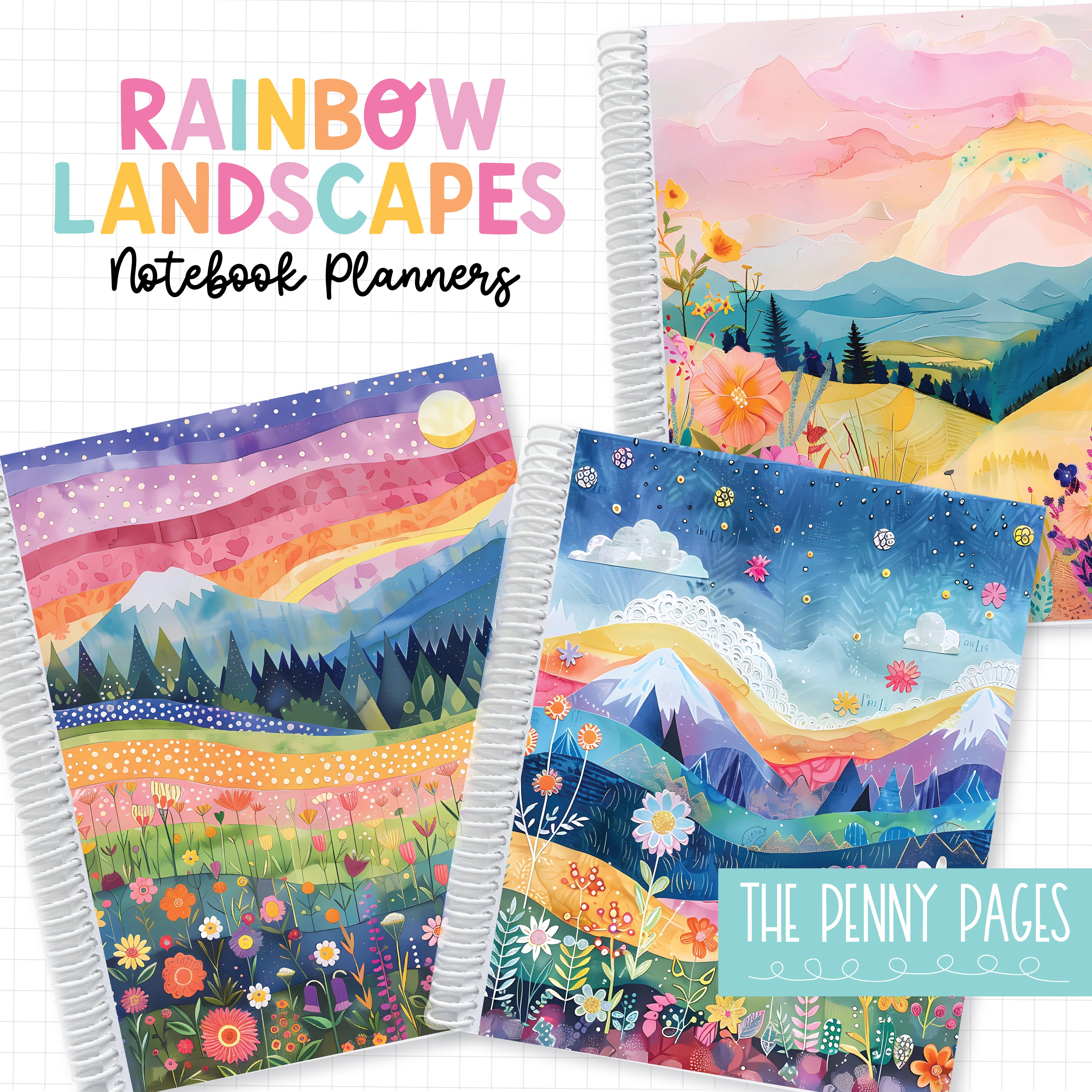 Notebook Planner - Rainbow Landscapes – The Penny Pages