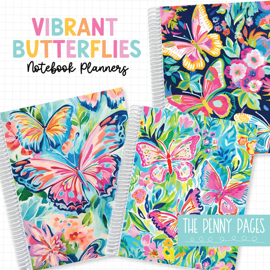 Notebook Planner - Vibrant Butterflies