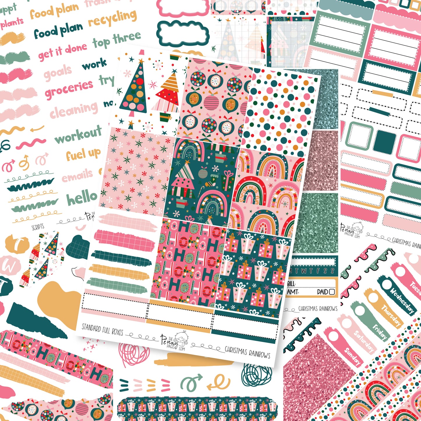 Christmas Rainbows - A5 weekly ( 1.3")