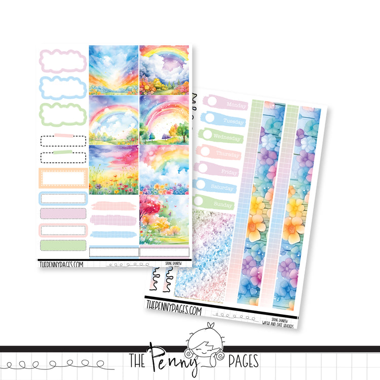 Spring Rainbow - 2 page mini kit